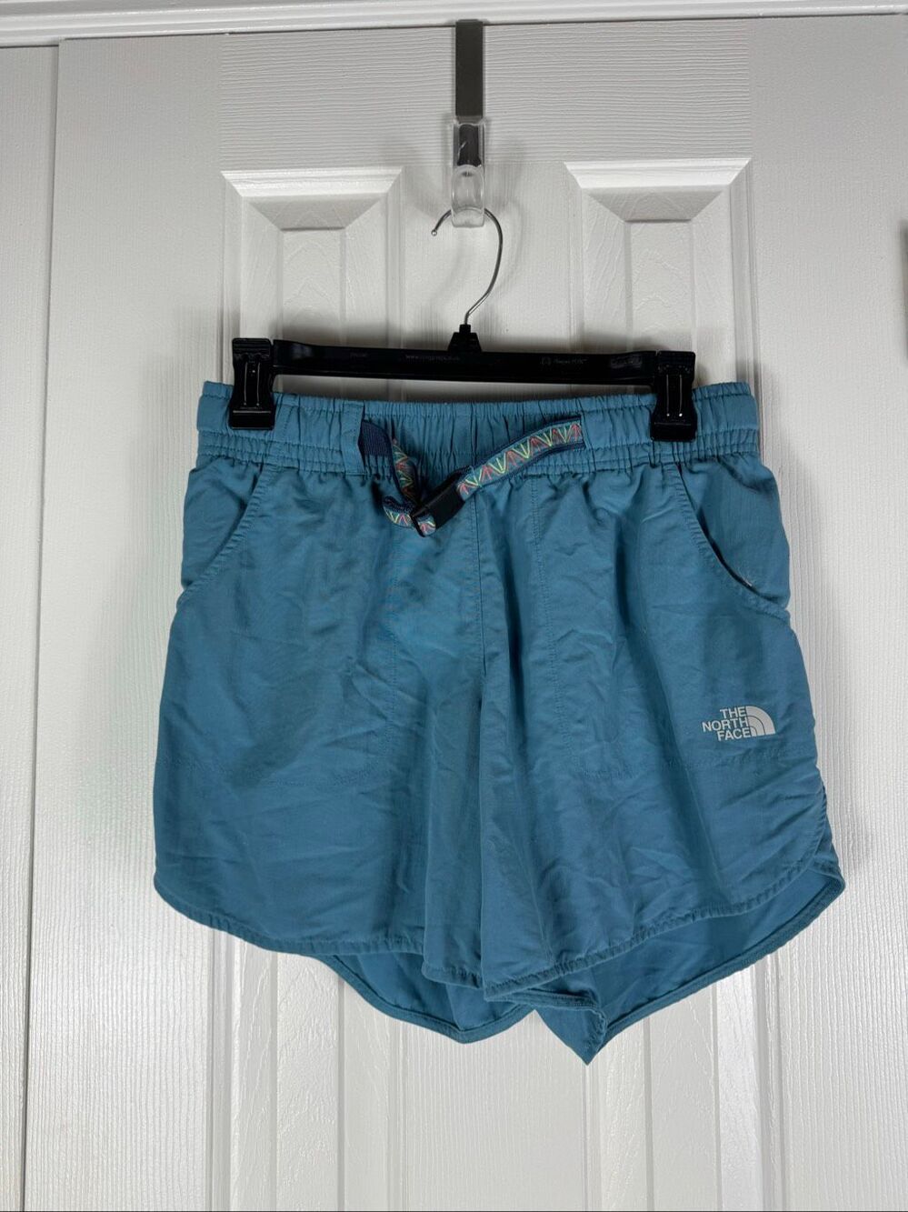 North Face Class V Hike Blue Nylon Shorts Size Small